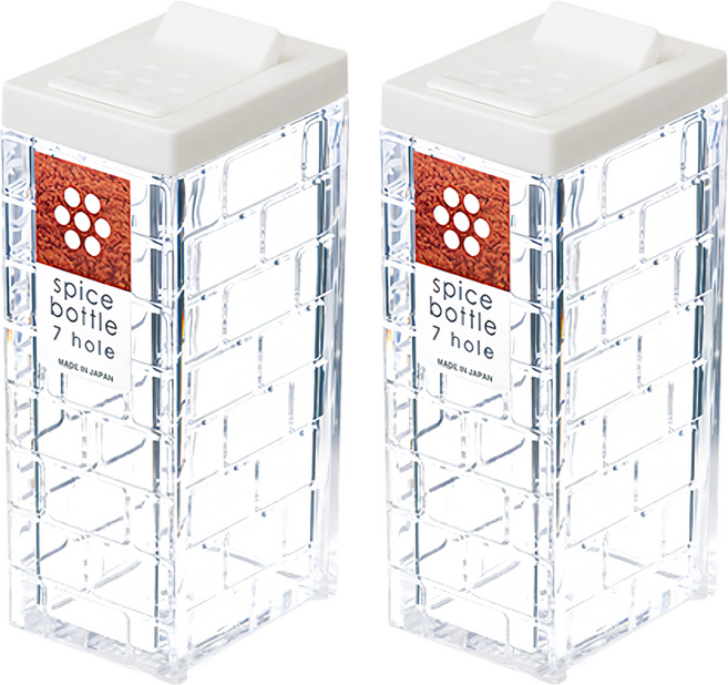 inomata 日本製 7孔調味罐 白色 63ml 2個 1組 94 x 46 x 33mm