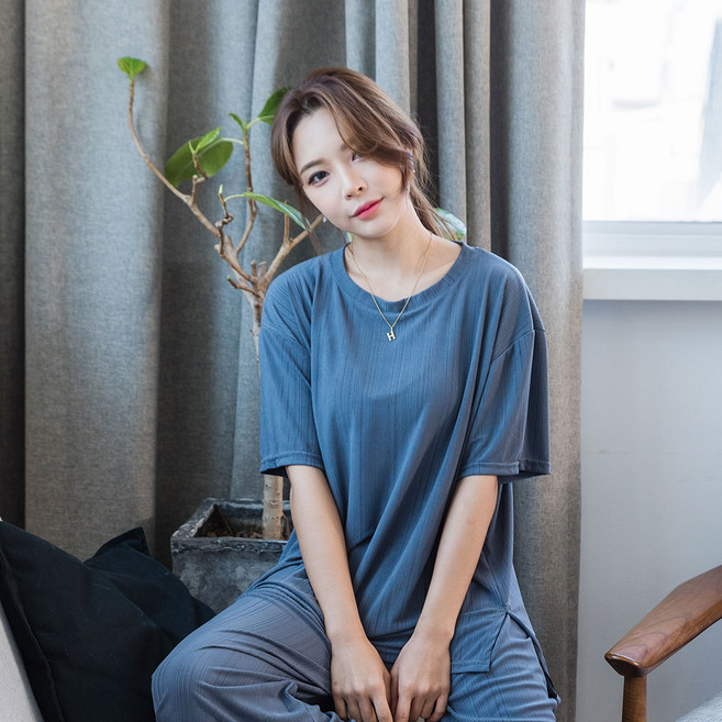 DS DOSSY 女性涼感短袖睡衣套裝