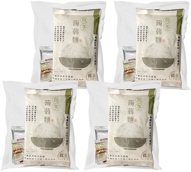自在食刻 蒟蒻白麵 蛤蜊海鮮, 216g, 4盒