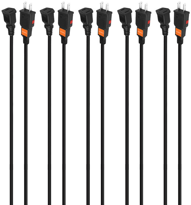 PowerSync 群加 過載斷電中繼線 2P TZ1V0027, 黑色, 5條, 2.7m