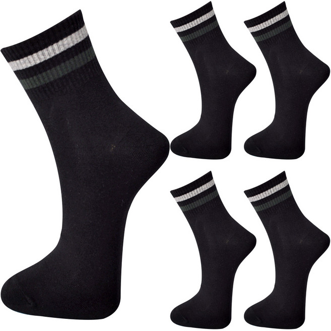 비버리힐스폴로클럽 남성용 빅사이즈 캐쥬얼 투링글 양말 5족