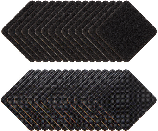 코멧 홈 강력 접착 양면 찍찍이 테이프 사각형 블랙, 30개