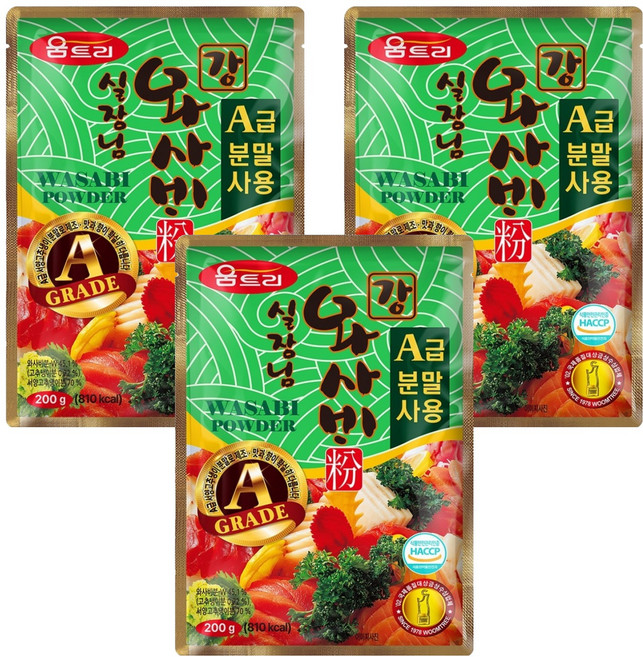 움트리 실장님 강와사비분, 200g, 3개