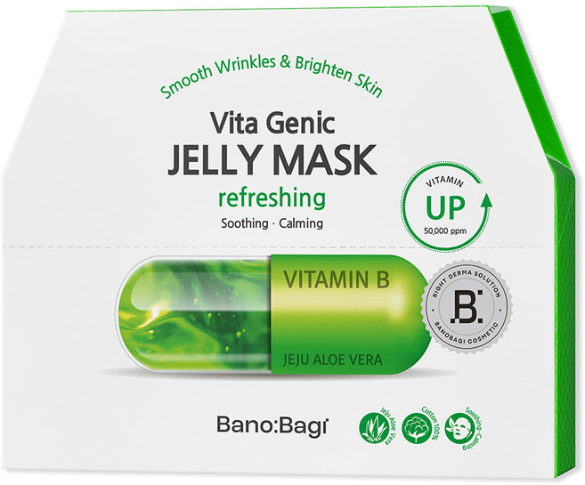 BANOBAGI 佰諾佰琪 VITA GENIC 舒緩凝膠面膜, 10入, 1個