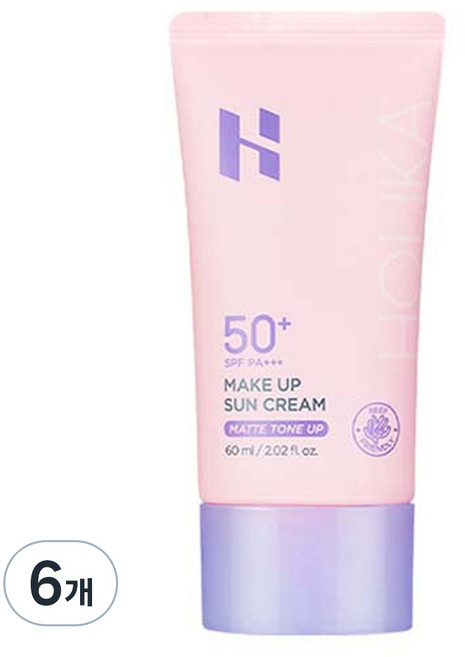 홀리카홀리카 메이크업 선크림 SPF50+ PA+++, 60ml, 6개