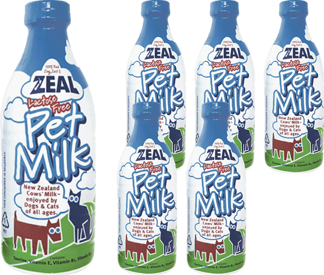 ZEAL 真致 紐西蘭犬貓專用鮮乳, 不含乳糖, 380ml, 6瓶