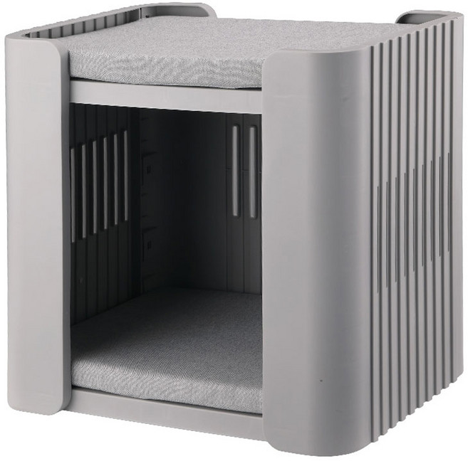 네이처펫 시그니처 반려동물 펫 하우스 숨숨집, 라이트 그레이, 1개