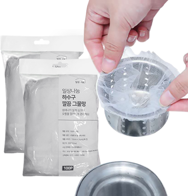 일상나눔 싱크대 거름망, 100개입, 2개