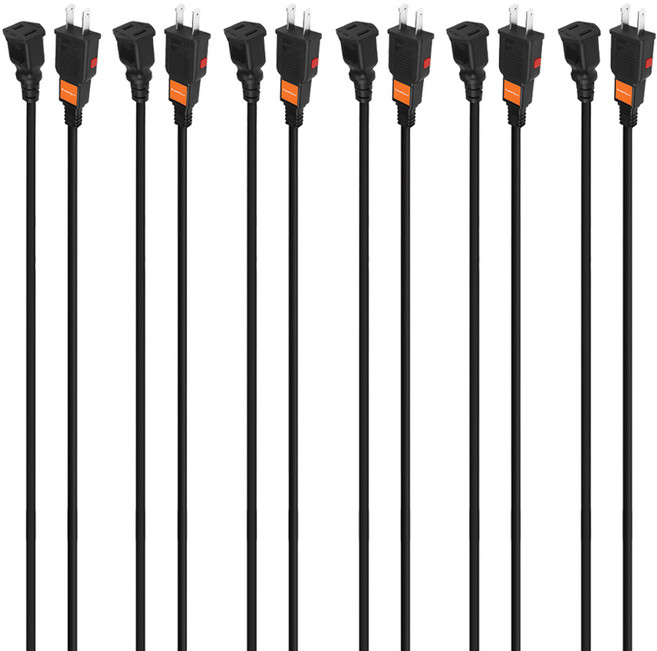 PowerSync 群加 過載斷電中繼線 2P TZ1V0027, 黑色, 6條, 2.7m