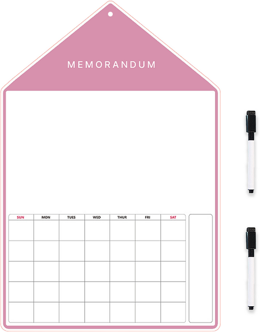 바코젤 냉장고 자석 스케줄 달력, 핑크