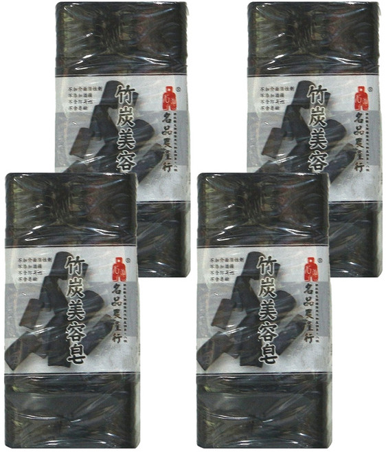 名品農產行 竹炭美容皂 添加精製竹炭粉 全身適用, 500g, 4組