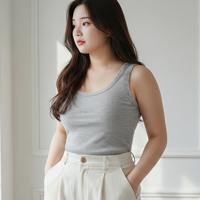 맬러뮤트 여성용 빅사이즈 뱀부 신축성짱 편한 백리스 노브라나시