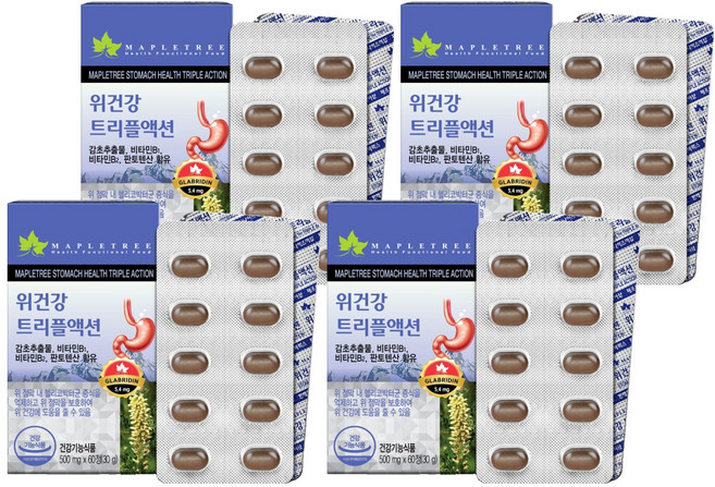 MAPLETREE 光果甘草萃取維生素B1B2泛醇複合錠, 60顆, 4盒