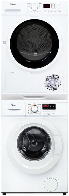 미디어 히트펌프 의류건조기 화이트 MCD-H803W 8kg + 미디어 드럼세탁기 화이트 CFW-702 7kg + 트윈타워 스태킹키트 방문설치, MCD-H803W(건조기) + CFW-702(세탁기)