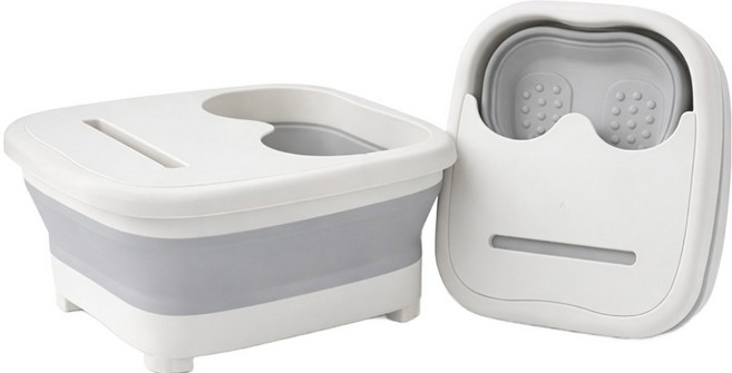 데일리오 덮개 접이식 휴대용 족욕기, 02 화이트, 1개