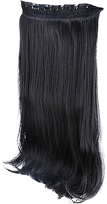GABAL WITH C型捲接髮片 40cm 195g, 1個, 自然黑