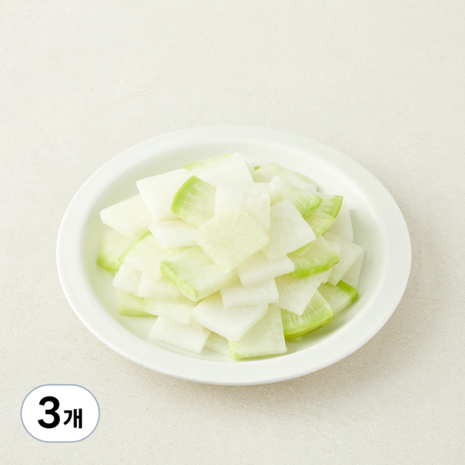 국내산 사각 무 슬라이스, 3개, 300g
