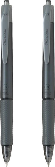 PILOT 百樂 Acroball 輕油筆 T系列 0.3mm, 鐵灰色, 2支