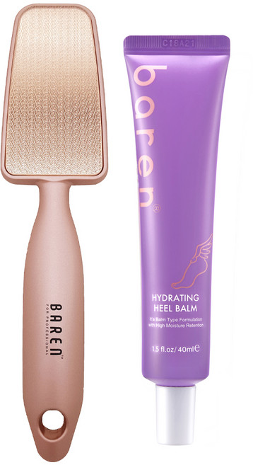 바렌 핑크 글라스 발각질제거기 + 힐밤 40ml 세트, 1세트