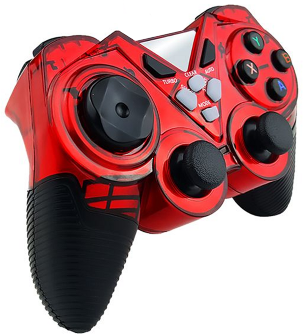 e-kit 逸奇 雙震動USB電腦遊戲搖桿 紅色, UPG-1100, 1盒