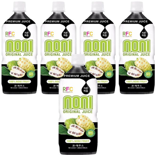 비넛 RFC The 100% 노니 주스, 1L, 5개