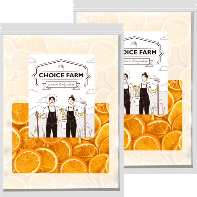 초이스팜 건오렌지 슬라이스 특품 프리미엄, 2개, 60g