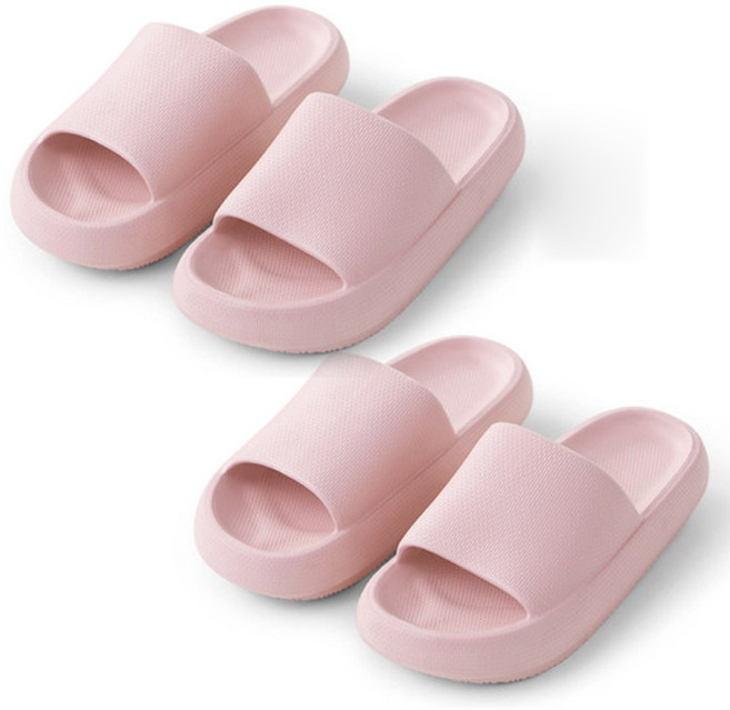 마켓플랜 통통 거실 실내화, 핑크, 2개