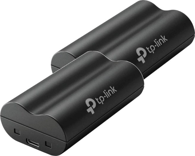 TP-Link Tapo A100 可充電式鋰電池 Micro USB3.6V 6000mAh Tapo攝影機/門鈴適用, 2個, 1個裝