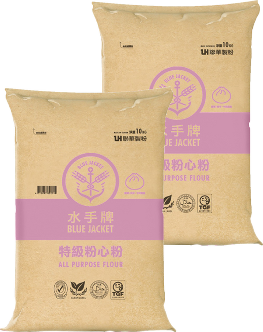 聯華製粉 BLUE JACKET 水手牌 水手特級粉心粉中筋麵粉, 10kg, 2包