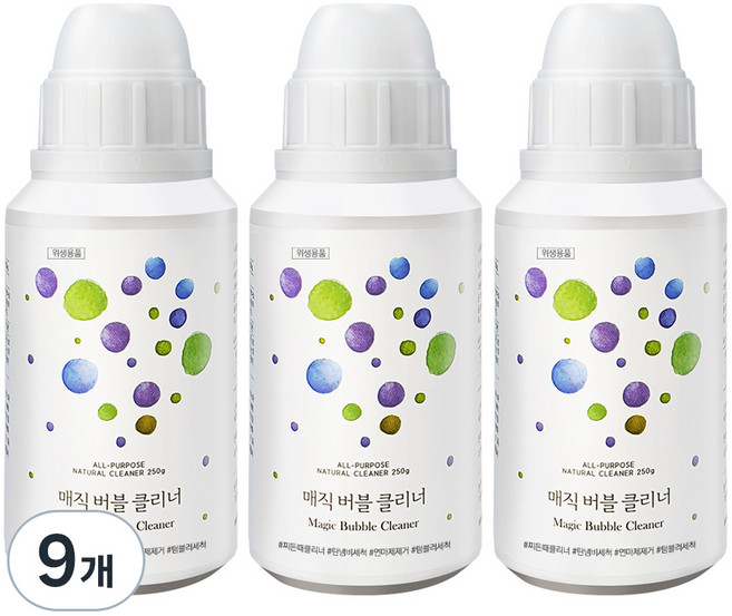 자연그램 매직 버블 클리너, 250g, 9개