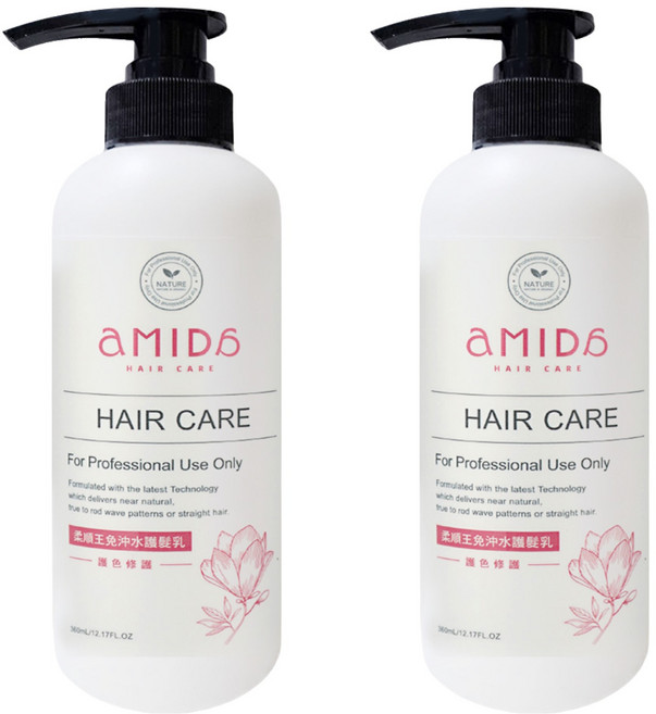 aMIDa 阿蜜達 柔順王免沖水護色護髮乳, 2瓶, 360ml