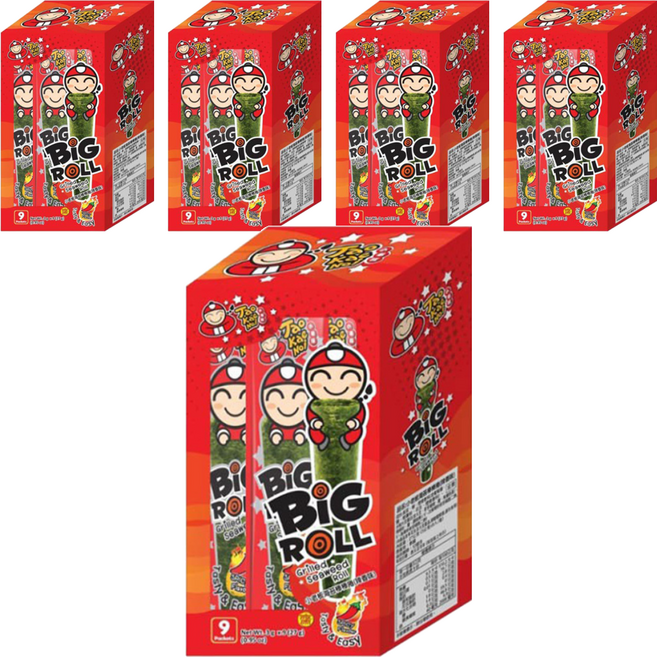 TAO KAE NOI 小老板 海苔棒棒捲 辣香味 9入, 27g, 5盒