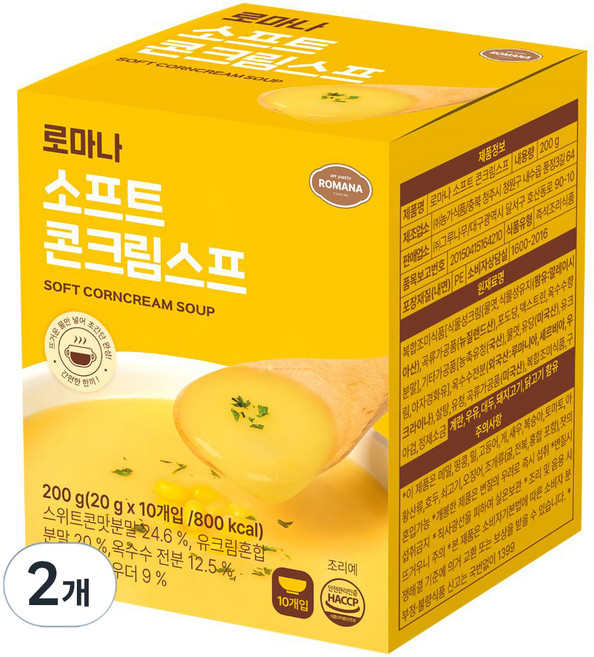로마나 소프트 콘크림 스프 10p, 2개, 200g