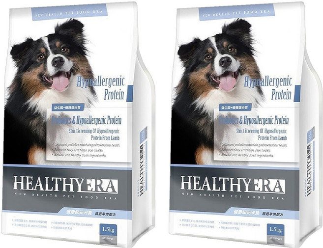福壽實業 HEALTHYERA 健康紀元 犬用 低過敏照護配方乾糧, 1.5kg, 2袋, 羊肉 + 益生菌 + 低敏蛋白