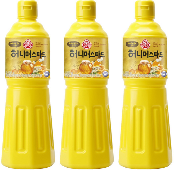 오뚜기 허니 머스타드 소스, 1.05kg, 3개