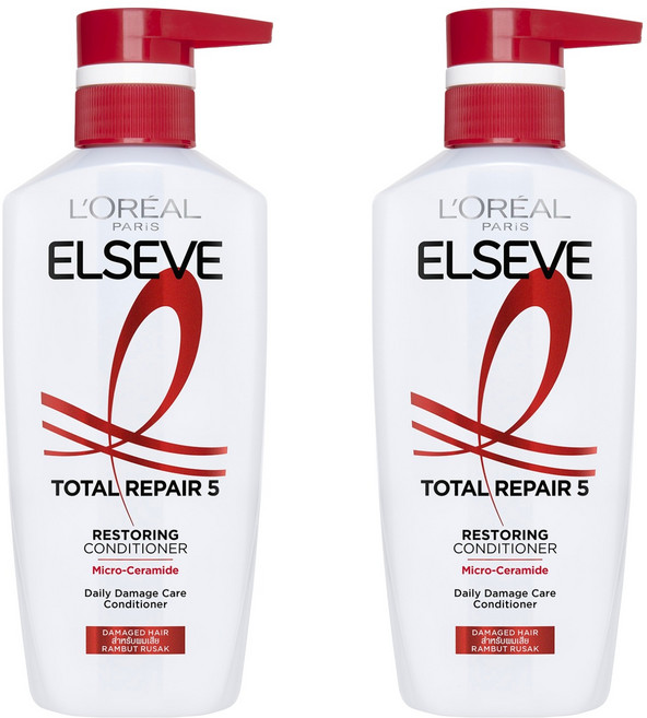 로레알파리 엘세브 토탈 리페어 5 컨디셔너 멜론 프루티 플로럴 퍼퓸, 375ml, 2개