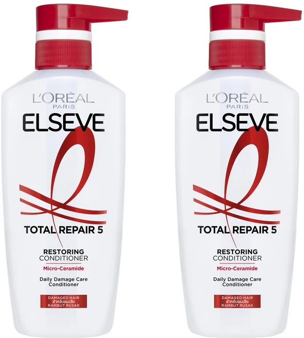 로레알파리 엘세브 토탈 리페어 5 컨디셔너 멜론 프루티 플로럴 퍼퓸, 375ml, 2개 - 쿠팡