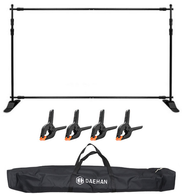 대한 스튜디오 사진 뒷 배경 크로마키 천 특대형 345 X 250cm 프리미엄 배경천 배경지 거치대, BT-3023, 1개