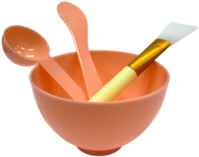 심플리비 얼굴 팩 도구 4종 세트, 1세트, 핑크