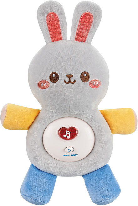 PLAYFUL TOYS 頑玩具 兔子聲光玩偶, 1個, 灰色