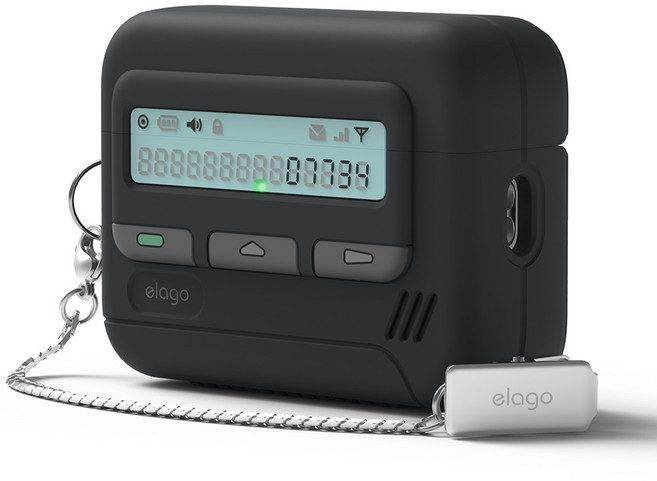 엘라고 삐삐 스트랩 케이스, 블랙, 1개, 에어팟 프로3