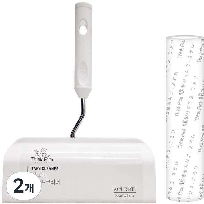 띵크픽 사선컷팅 테이프 클리너, 2개