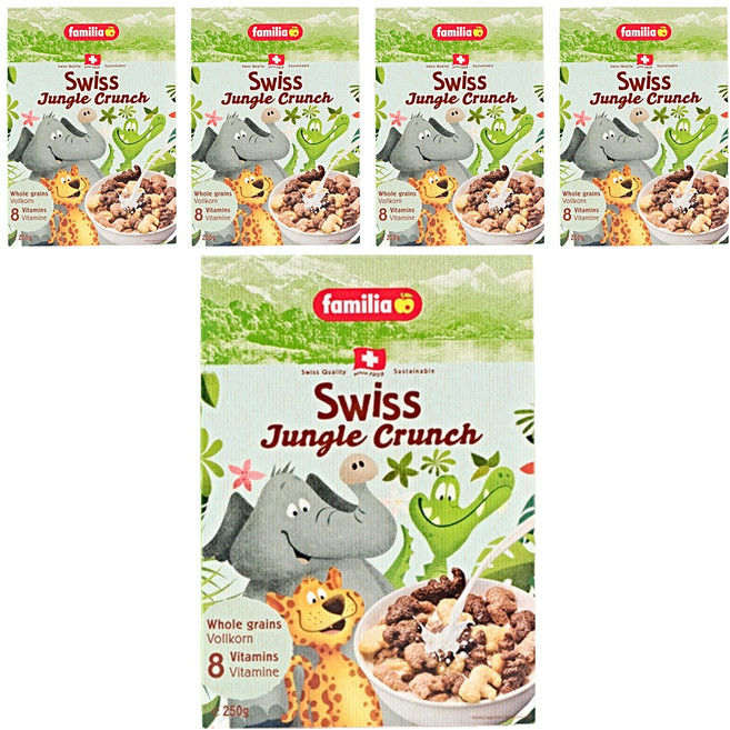 패밀리아 정글 크런치 시리얼, 250g, 5개