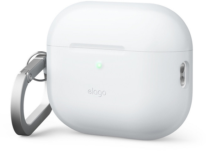 엘라고 실리콘 행 케이스, 에어팟 프로3, 야광블루, 1개