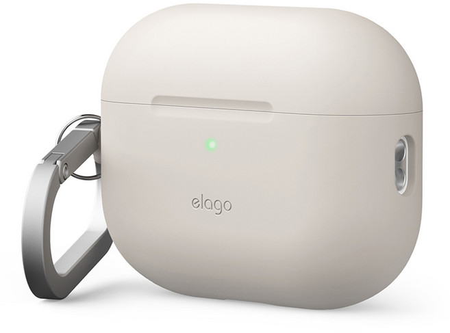 엘라고 에어팟 프로3 실리콘 행 케이스, 스톤, 1개