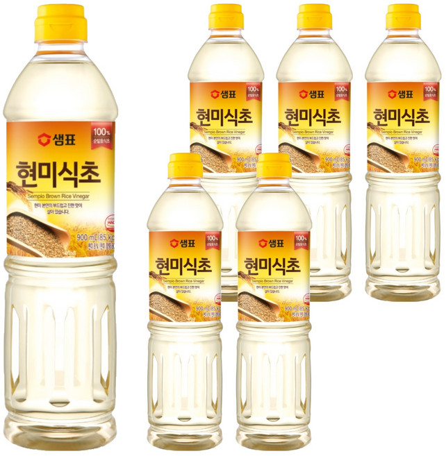 샘표 현미식초, 900ml, 6개