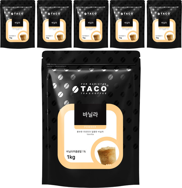 타코 바닐라 파우더, 1kg, 1개입, 6개