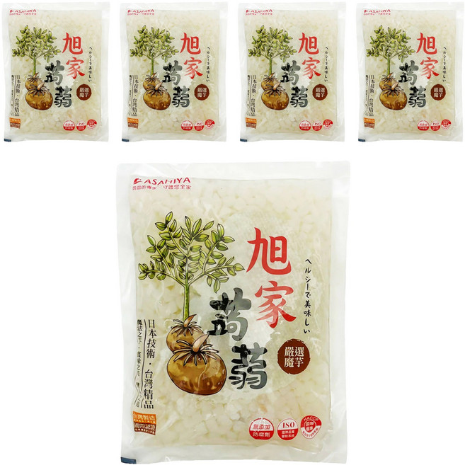 ASAHIYA 旭家 蒟蒻晶米 主食新選擇 擬態米飯造型, 300g, 5包