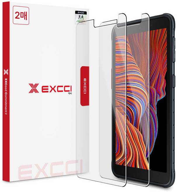 엑씨 글리터 강화유리 휴대폰 액정보호필름 2p, 1개