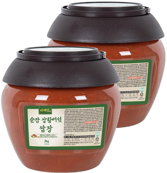 더해담 순창 상황버섯 쌈장, 2kg, 2개